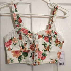 Urban Outfitters Floral Crop Top Bralette